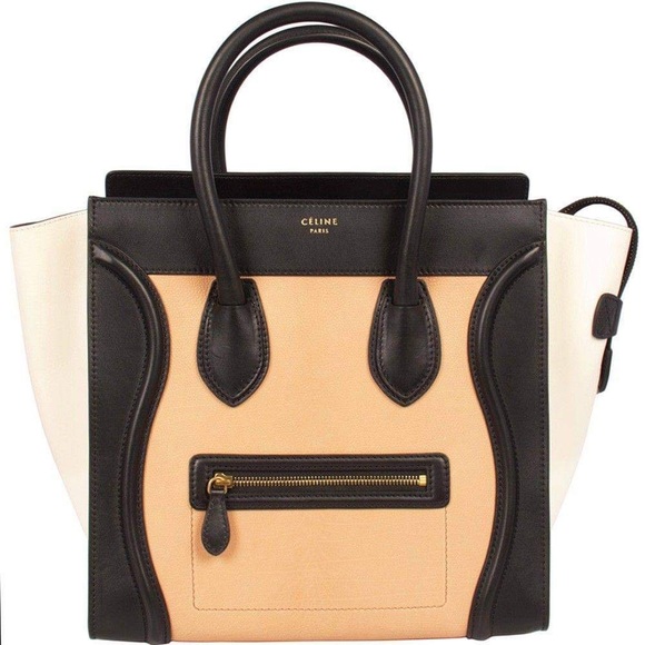 Celine Handbags - Celine Tricolor Mini Leather Luggage Tote